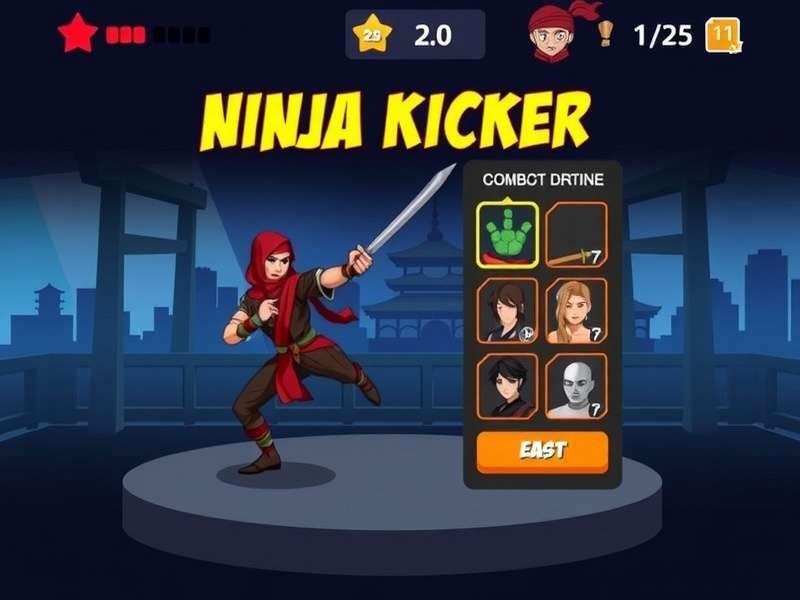 Ultimate Ninja Kicker character selection screen